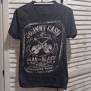 Johnny Cash Man In Black Short Sleeve Graphic T-Shirt Size SM